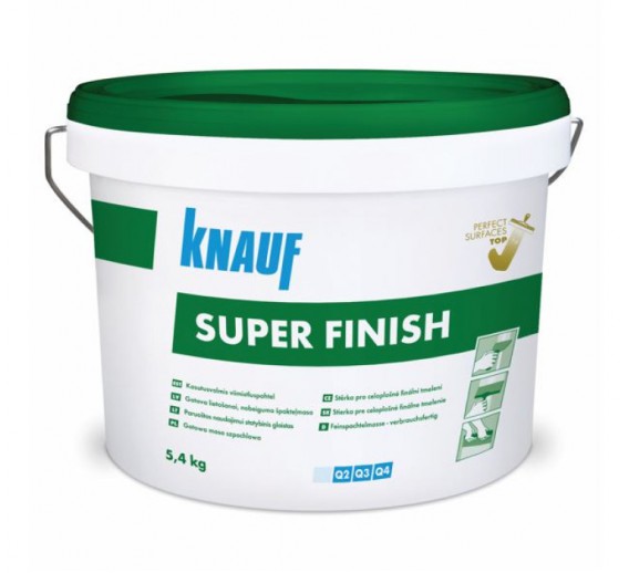 Dažai. Glaistas, gruntas, klijai, skiedikliai. Glaistai. Statybinis glaistas. Universalus glaistas Knauf Super Finish 5,4 kg 