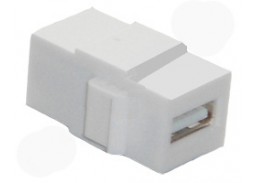 Elektros prekės. Laidai ir kabeliai. Jungiamieji HDMI ir USB kabeliai. USB lizdas baltas SKJ-USB-AF-AF 