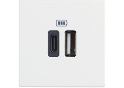 USB lizdas Bticino, 1 modulio, baltas 