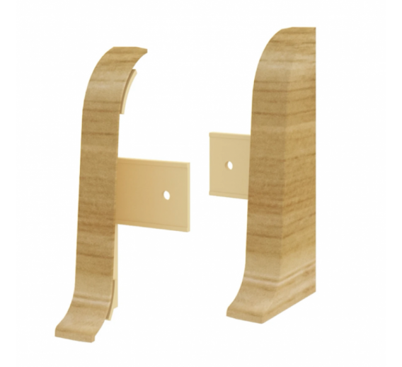 Vidaus apdailos prekės. Apdailos, sujungimo profiliai. Grindjuostės. Grindjuostės Vox Smart. Užbaigimas D/K 584 SMART 2 vnt. Ąžuolas cytryno