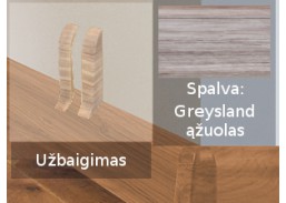 Vidaus apdailos prekės. Apdailos, sujungimo profiliai. Grindjuostės. Izzi grindjuostės, kampai, sujungimai. Užbaigimas SMART FLEX / IZZI, d/k Greysland 2 vnt. 