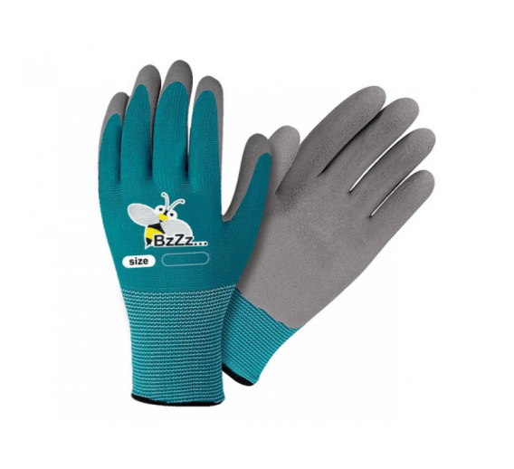 Darbo saugos prekės. Darbo pirštinės. Vaikiškos darbo pirštinės 4 dydis, žydros sp.