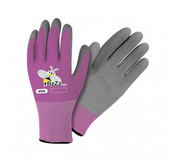 Darbo saugos prekės. Darbo pirštinės. Vaikiškos darbo pirštinės 5 dydis, rožinės