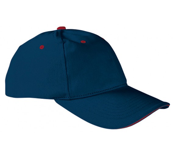 Darbo saugos prekės. Galvos apsaugos priemonės. Kepurės, šalikai, kaklo movos. Valento kepurė SANDWICH orion navy blue-lotto red 