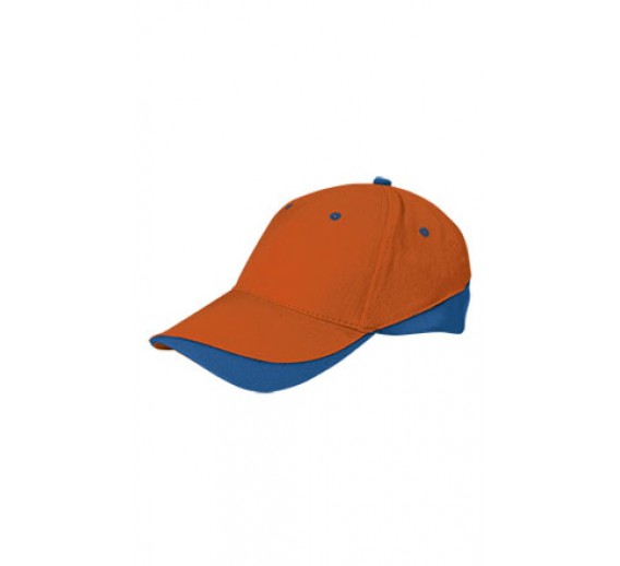 Valento kepurė TUXTON oranžinė-mėlyna 