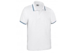 Valento polo marškinėliai SAGANO balti/mėlyni 2XL 