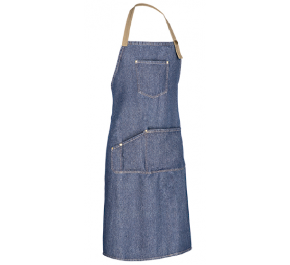 Darbo saugos prekės. Darbo drabužiai. Prijuostės, antrankoviai. Valento prijuostė Coriander denim blue