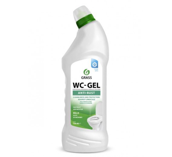 Švaros prekės. Buitinė chemija, valikliai. Valymo priemonė santechnikai WC- Gel 750 ml 