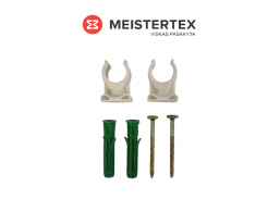 Tvirtinimo detalės. Vamzdžių laikikliai. Vamzdžių laikiklis baltas d12 2vnt 