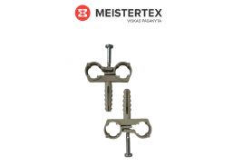 Tvirtinimo detalės. Vamzdžių laikikliai. Vamzdžių laikiklis plastikinis dvigubas F14 2vnt 