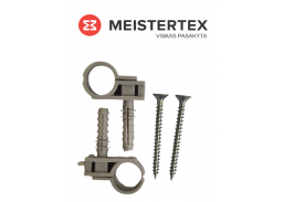 Tvirtinimo detalės. Vamzdžių laikikliai. Vamzdžių laikiklis plastikinis viengubas F16 2vnt 