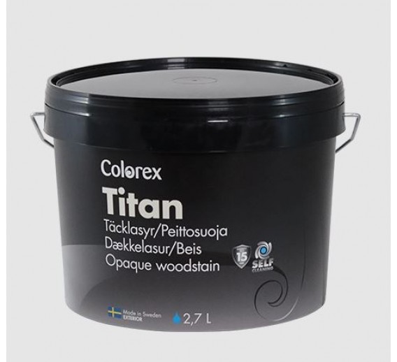 Vandeniniai medinių namų dažai Colorex Titan bazė A 2,7l 