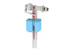 Santechnikos prekės. Vonios įranga. WC bakelių dalys. Vandens prileidimo mechanizmas su žalvario jungtimi Nikiplast