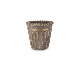 Vazonas betoninis aukso sp. 12,5x13x13  cm 