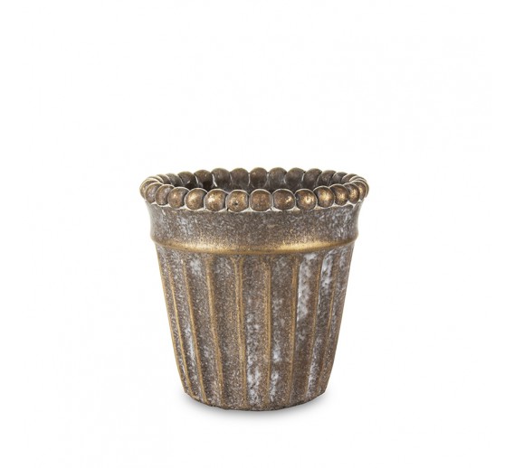 Vazonas betoninis aukso sp. 12,5x13x13  cm 