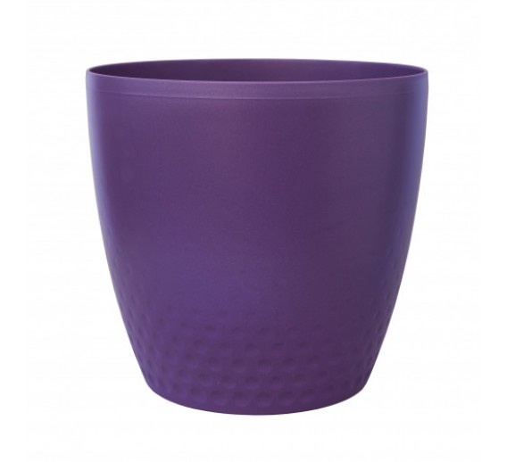 Namų apyvokos prekės. Vazonai. Plastikiniai vazonai, vazonai iš kompozito. Vazonas gėlėms Perla D25 cm violetinė sp. 