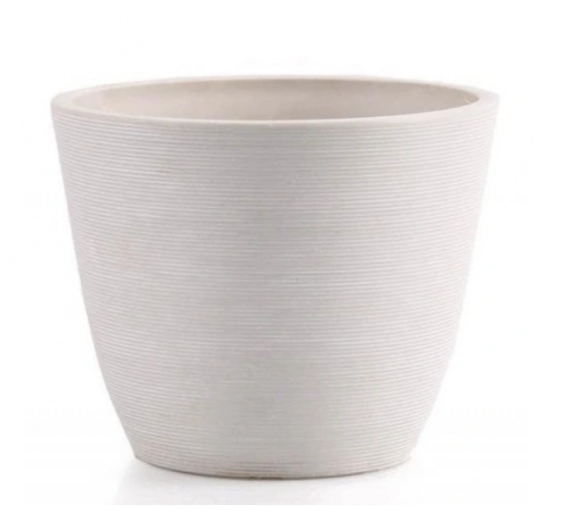 Namų apyvokos prekės. Vazonai. Plastikiniai vazonai, vazonai iš kompozito. Vazonas iš kompozito baltas 30 cm 