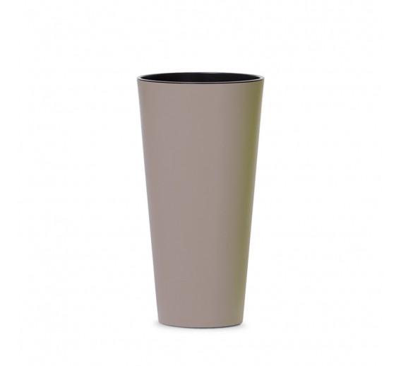 Namų apyvokos prekės. Vazonai. Plastikiniai vazonai, vazonai iš kompozito. Vazonas mocca TUBUS SLIM 15,5l 