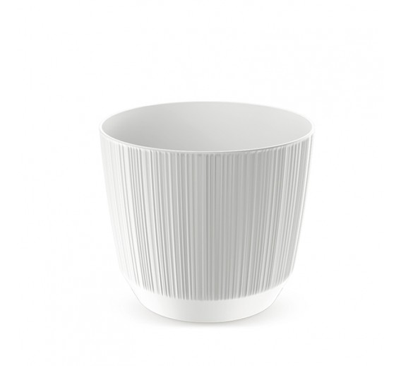 Namų apyvokos prekės. Vazonai. Plastikiniai vazonai, vazonai iš kompozito. Vazonas RYFO 4L balta sp. 19,5x17 cm 