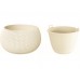 Namų apyvokos prekės. Vazonai. Plastikiniai vazonai, vazonai iš kompozito. Vazonas SPLOFY BOWL 24 cm kreminis 