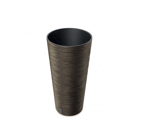 Namų apyvokos prekės. Vazonai. Plastikiniai vazonai, vazonai iš kompozito. Vazonas su įdėklu FURU ROUND 27/15L 30x57,5 cm kavos sp. 
