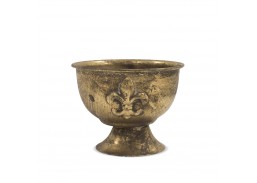 Vazonėlis metalinis aukso sp. 8,5x11x11 cm 