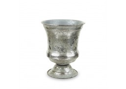 Vazonėlis metalinis sidabro sp. 19,5x16x16 cm 