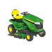 Technika sodui ir daržui. Vejos traktoriukai, sodo traktoriukai. Vejos traktorius John Deere X350 