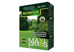 Sodo ir daržo prekės. Sėklos, daigyklos, durpinės tabletės. Vejos žolių sėklos. Vejos žolių mišinys MaxiGrass Decorative, 1 kg 