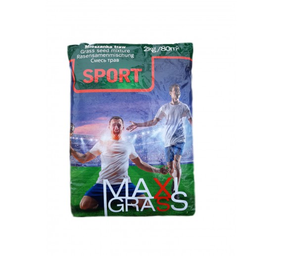 Sodo ir daržo prekės. Sėklos, daigyklos, durpinės tabletės. Vejos žolių sėklos. Vejos žolių mišinys MaxiGrass Sport, 2 kg 