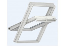 VELUX stogo langas Standard Plus su viršutine rankena, 2 kamerų stiklo paketu, padengtas balta poliuretano danga GLU 0061
