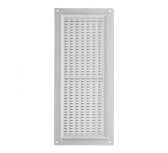 Šildymas ir vėdinimas. Ventiliacinės grotelės. Ventiliacinės grotelės 130x300 mm, baltos 