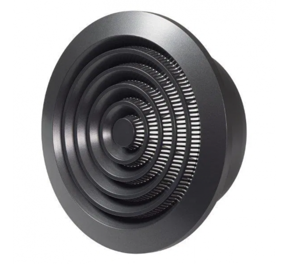 Šildymas ir vėdinimas. Ventiliacinės grotelės. Ventiliacinės grotelės apvalios NGA125A, antracitas 