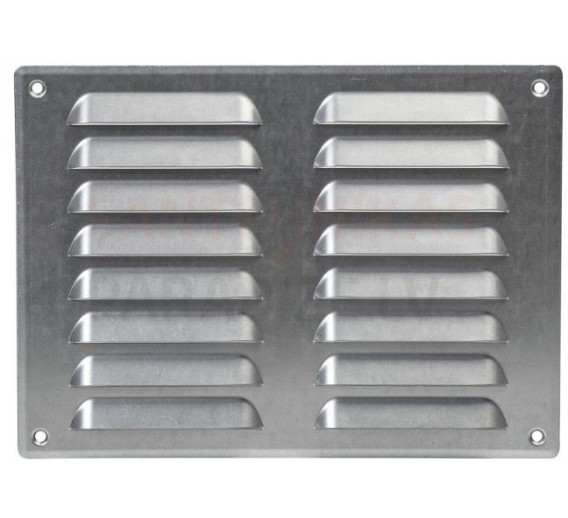 Šildymas ir vėdinimas. Ventiliacinės grotelės. Ventiliacinės grotelės metalinės 260x190mm 