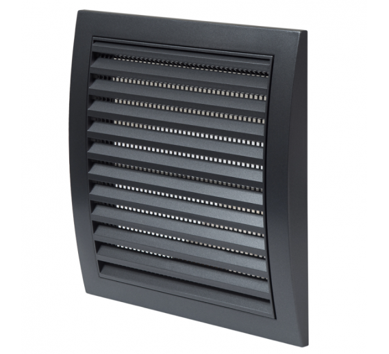 Šildymas ir vėdinimas. Ventiliacinės grotelės. Ventiliacinės grotelės N12A antracitas, 190x190mm 