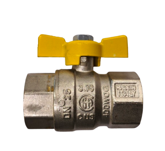 Santechnikos prekės. Uždaromoji ir jungiamoji santechninė armatūra. Rutuliniai ventiliai. Ventilis dujoms 1