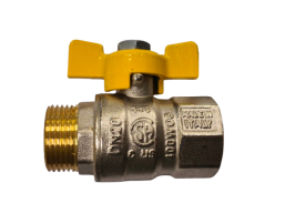 Santechnikos prekės. Uždaromoji ir jungiamoji santechninė armatūra. Rutuliniai ventiliai. Ventilis dujoms 3/4