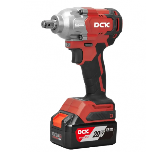 Darbo įrankiai. Elektriniai ir akumuliatoriniai įrankiai. Akumuliatoriniai suktuvai - gręžtuvai. Veržliasukis DCK 488Nm 20V 2x4Ah 26/8-KDPB488EK
