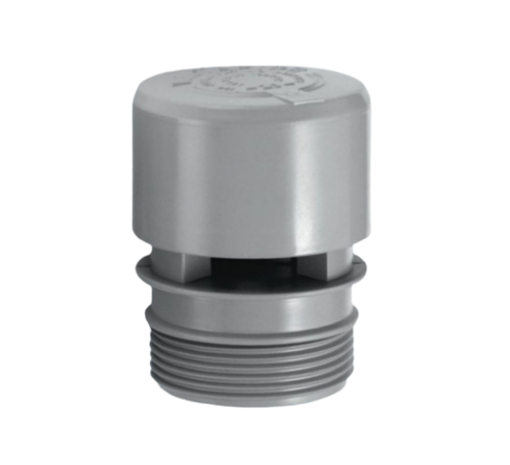 Santechnikos prekės. Vidaus kanalizacija. Vidaus kanalizacija d-50 mm. Vidinės kanalizacijos alsuoklis D110 vėdinimo kanalui pilkas