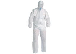 Darbo saugos prekės. Darbo drabužiai. Vienkartiniai rūbai. Vienkartinis kombinezonas CHEMSAFE baltas
