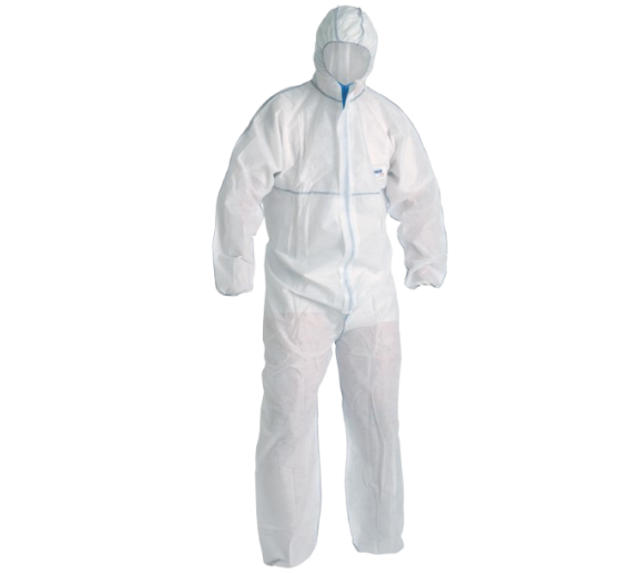 Darbo saugos prekės. Darbo drabužiai. Vienkartiniai rūbai. Vienkartinis kombinezonas CHEMSAFE baltas
