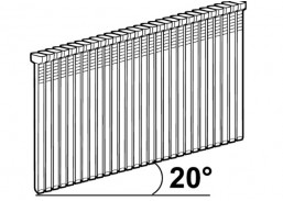 Darbo įrankiai. Pneumo įrankiai, viniakalės ir jų priedai. Vinys pneumatinėms viniakalėms. Apdailinės vinutės 20 laipsnių F16 1,6mm. Vinukai D16 63 mm 20 laipsnių Essve 776750 - 2400 vnt. 