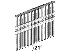 Darbo įrankiai. Pneumo įrankiai, viniakalės ir jų priedai. Vinys pneumatinėms viniakalėms. Vinys 21 laipsnio. Vinys 3,1x90 mm, 21D, rifl. Essve 777475, 1200 vnt. 