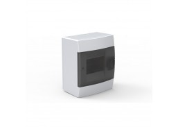 Elektros prekės. Elektros skydai, paskirstymo dėžės. Virštinkinis skydelis HOROZ skaidrus 4 modulių 