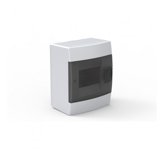 Elektros prekės. Elektros skydai, paskirstymo dėžės. Virštinkinis skydelis HOROZ skaidrus 4 modulių 