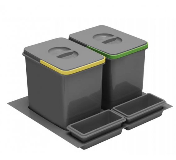 Baldų furnitūra. D-25 mm vamzdžio furnitūra. Virtuvės šiukšliadėžė 600 mm spintelei 