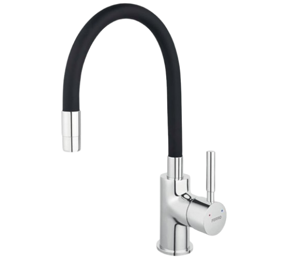 Santechnikos prekės. Vonios įranga. Maišytuvai, dušo komplektai. Virtuvės maišytuvai. Virtuvinis maišytuvas Ferro Zumba BZA4B juodas Santechnikos prekės. Vonios įranga. Maišytuvai, dušo komplektai. Virtuvės maišytuvai. Virtuvinis maišytuvas Ferro Zumba BZA4B juodas