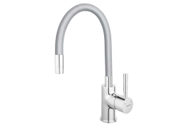 Santechnikos prekės. Vonios įranga. Maišytuvai, dušo komplektai. Virtuvės maišytuvai. Virtuvinis maišytuvas Ferro Zumba BZA4S sidabrinis 