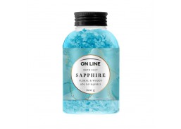 Švaros prekės. Kūno ir plaukų priežiūros priemonės. Vonios druska ON LINE Sapphire Floral   Woody, 600 g 