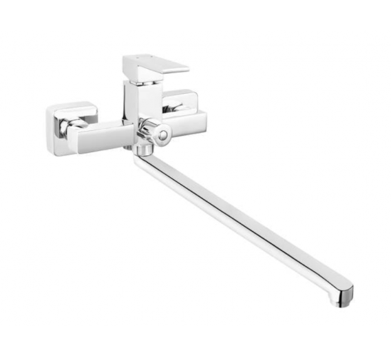 Santechnikos prekės. Vonios įranga. Maišytuvai, dušo komplektai. Vonios maišytuvai, dušo komplektai. Vonios maišytuvas ilgu snapu FERRO ZICCO